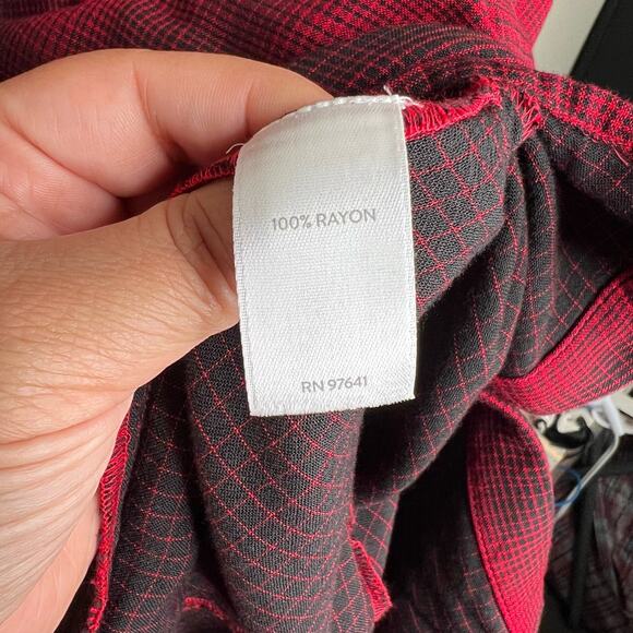 J. Jill Buffalo Plaid Button Down Side Pocket Tunic Women's Size Medium oversize - Picture 10 of 10